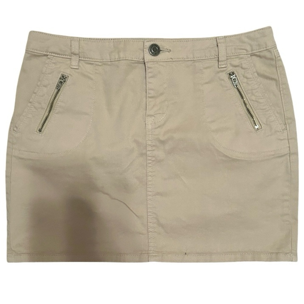 gap tan mini skirt